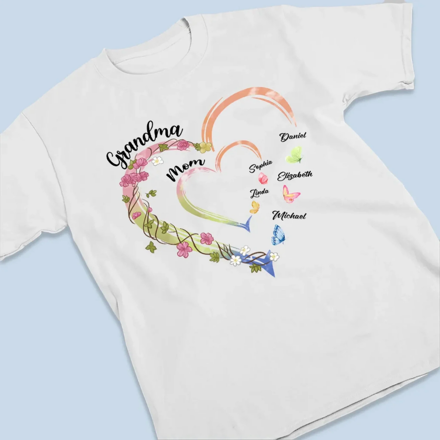 Family Is Where Love Is Endless - Family Personalized Custom Unisex T-shirt, Premium T-shirt, Hoodie - Gift For Mom, Grandma