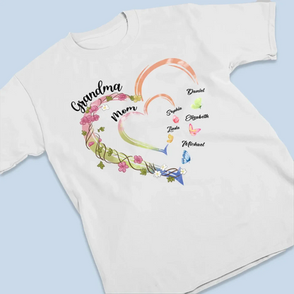 Family Is Where Love Is Endless - Family Personalized Custom Unisex T-shirt, Premium T-shirt, Hoodie - Gift For Mom, Grandma