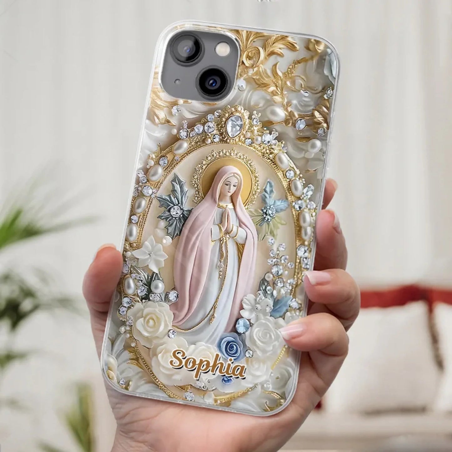 In Love And Faith - Family Personalized Custom 3D Inflated Effect Printed Clear Phone Case - Gift For Yourself, Best Friends, Siblings, Family Members