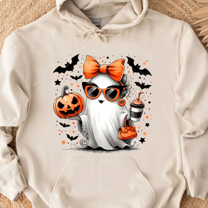 Stylish Fashion Ghost Girl, Cute Ghost Shirt, Halloween Shirt, Cute Halloween Sweatshirt