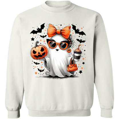 Stylish Fashion Ghost Girl, Cute Ghost Shirt, Halloween Shirt, Cute Halloween Sweatshirt