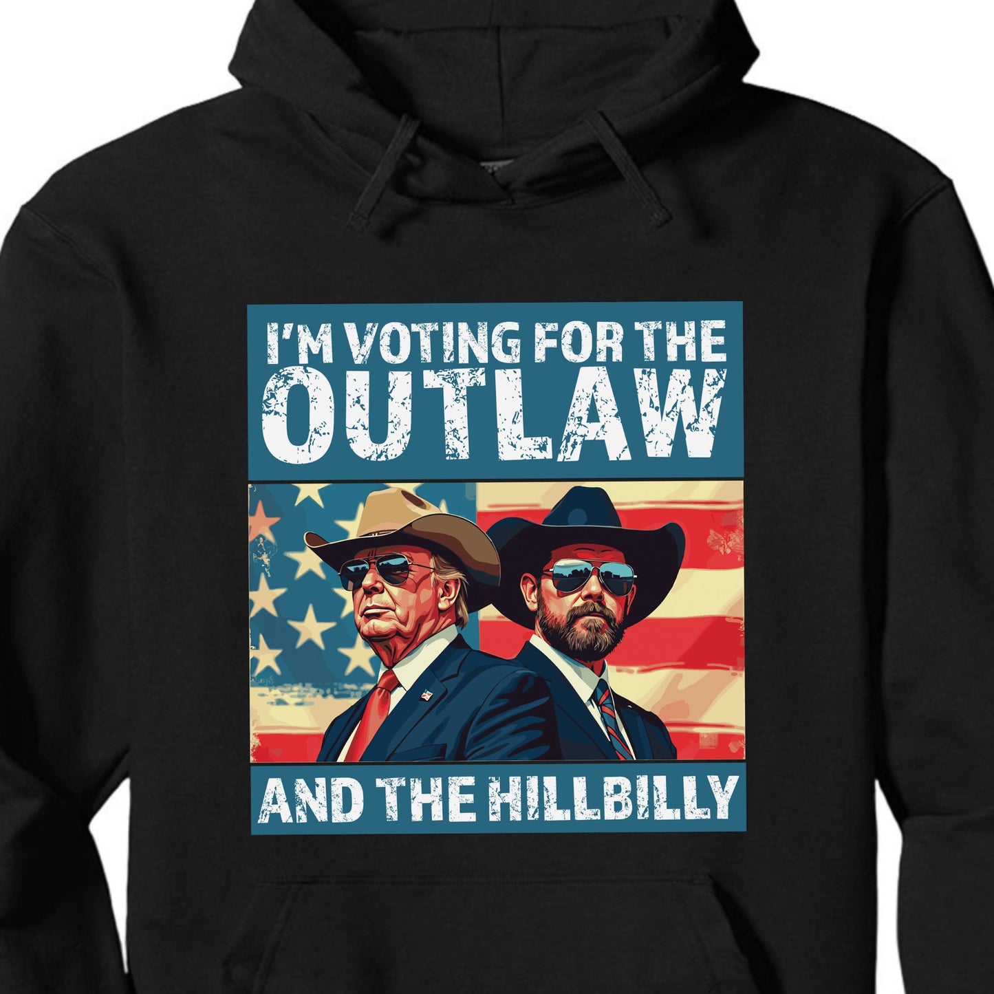 I'm Voting For The Outlaw And The Hillbilly Trump Shirt | Trump Vance Shirt | Trump Supporters Shirt Dark C1537 - GOP