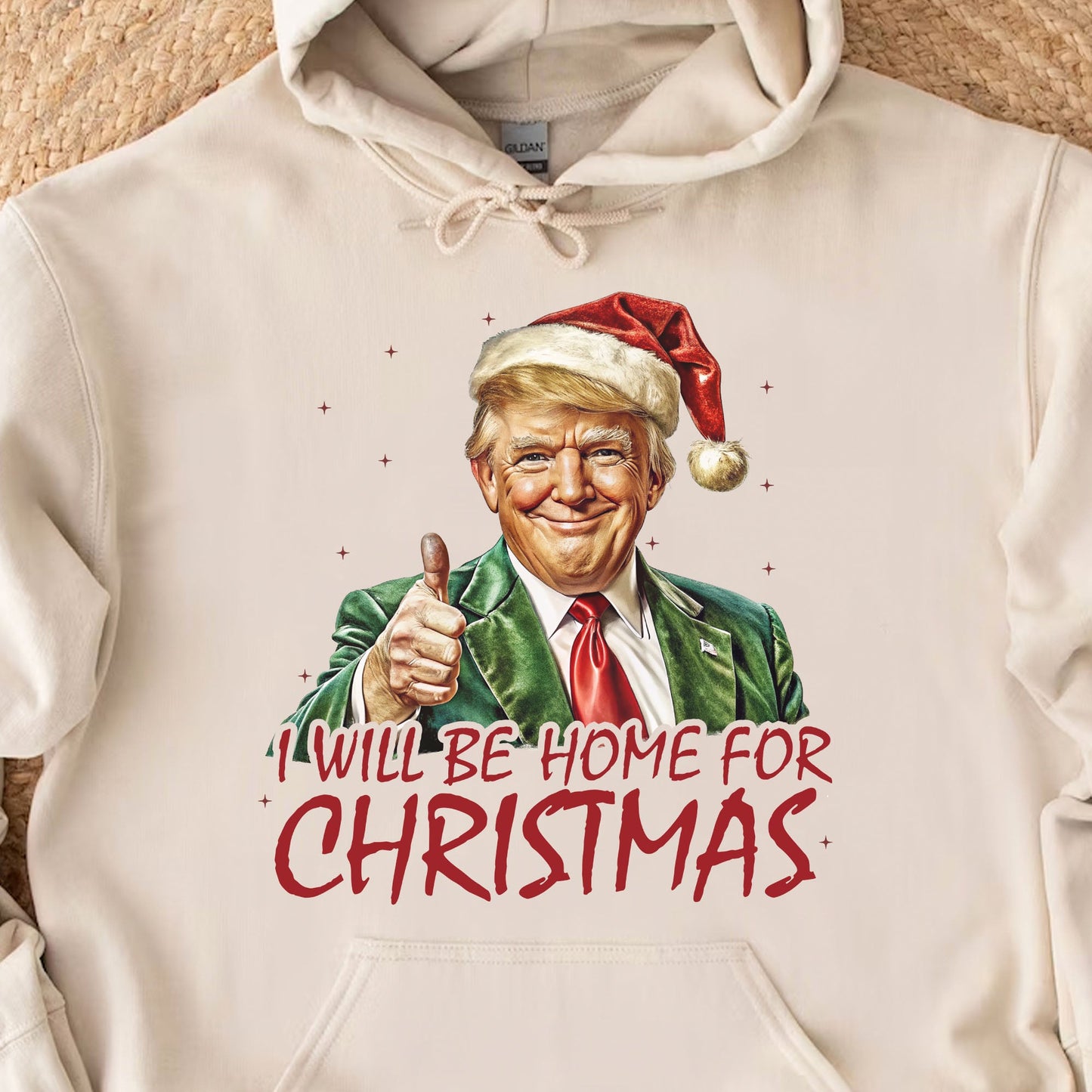 Trump I'll Be Home for Christmas Shirt, Humorous Trump Christmas Sweatshirt, Christmas Republican Sweater C1591 - GOP