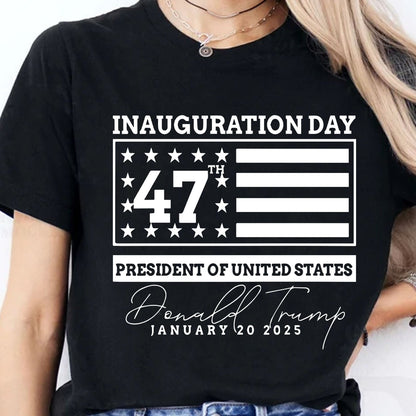 Election Inauguration Day, Trump 47th President Shirt, President Trump Won Shirt Dark T1698 - GOP