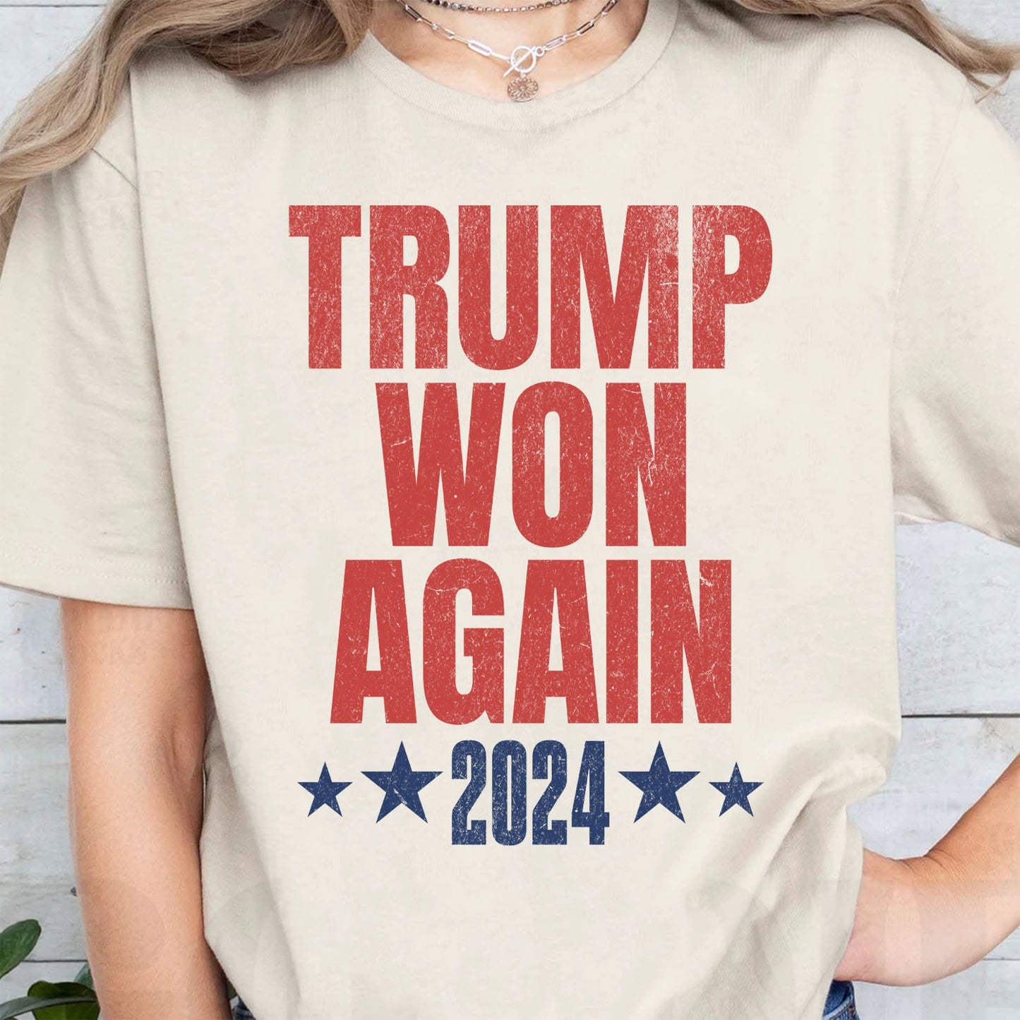 Trump Won Again Shirt, Trump US President 47th, Trump Victory Shirt Bright T1707 - GOP