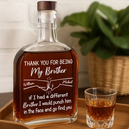 Custom Whiskey Bottle - Personalized Birthday Gifts For Mom, Dad, Brother, Sister, Best Friends - Always By Your Side