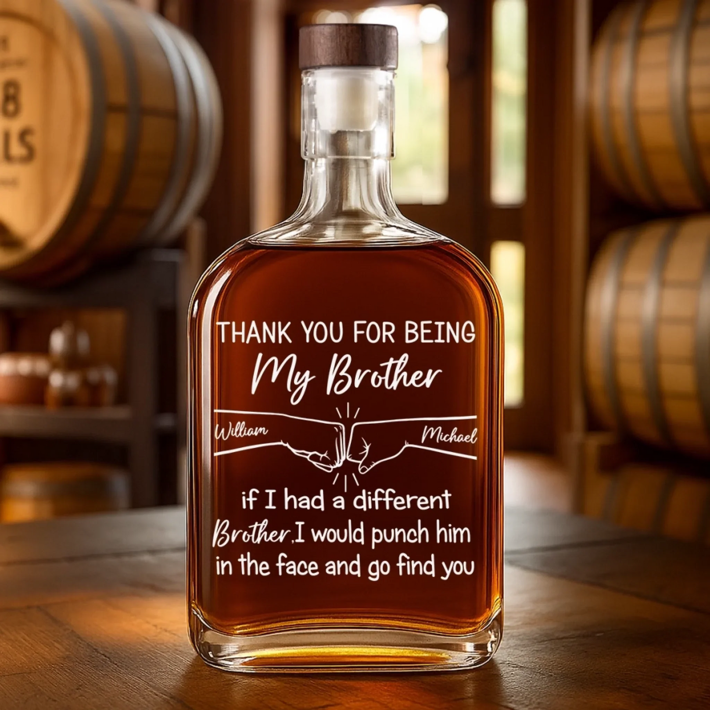 Custom Whiskey Bottle - Personalized Birthday Gifts For Mom, Dad, Brother, Sister, Best Friends - Always By Your Side