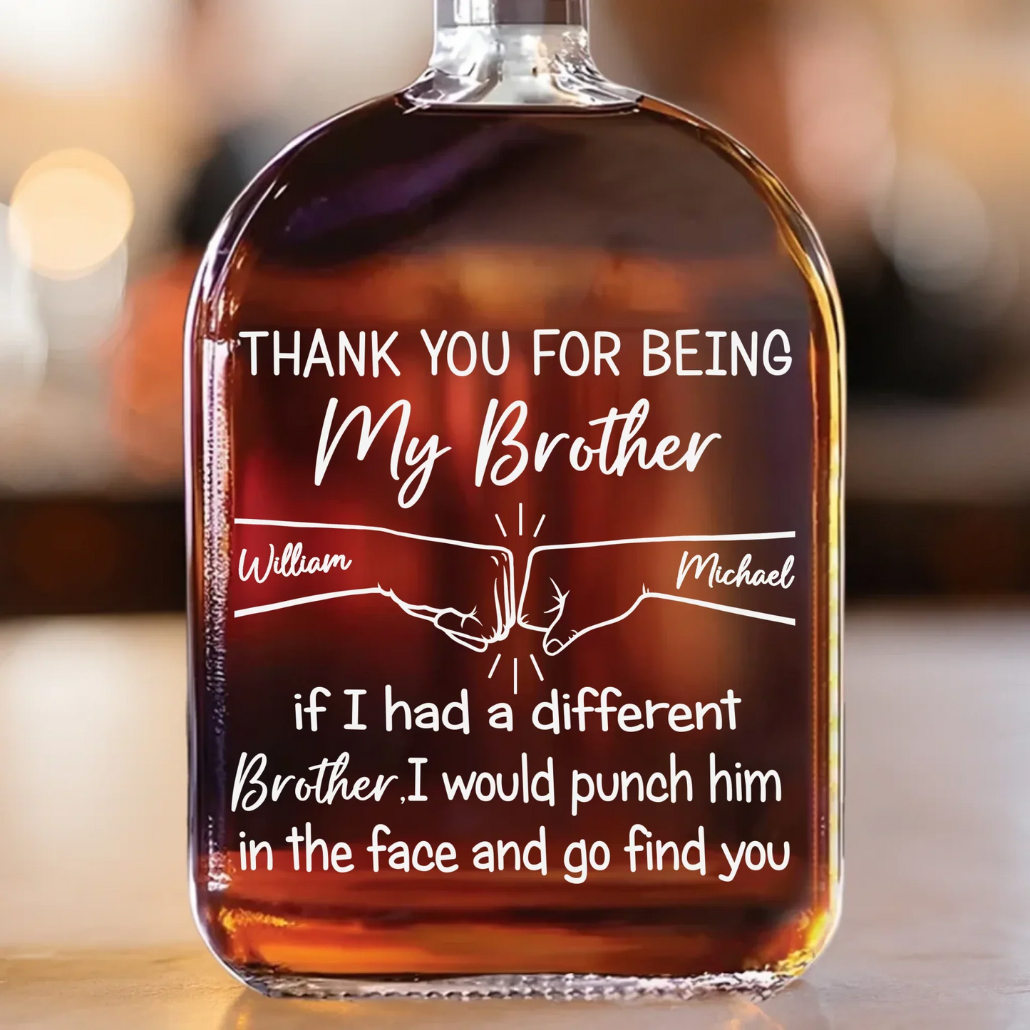 Custom Whiskey Bottle - Personalized Birthday Gifts For Mom, Dad, Brother, Sister, Best Friends - Always By Your Side