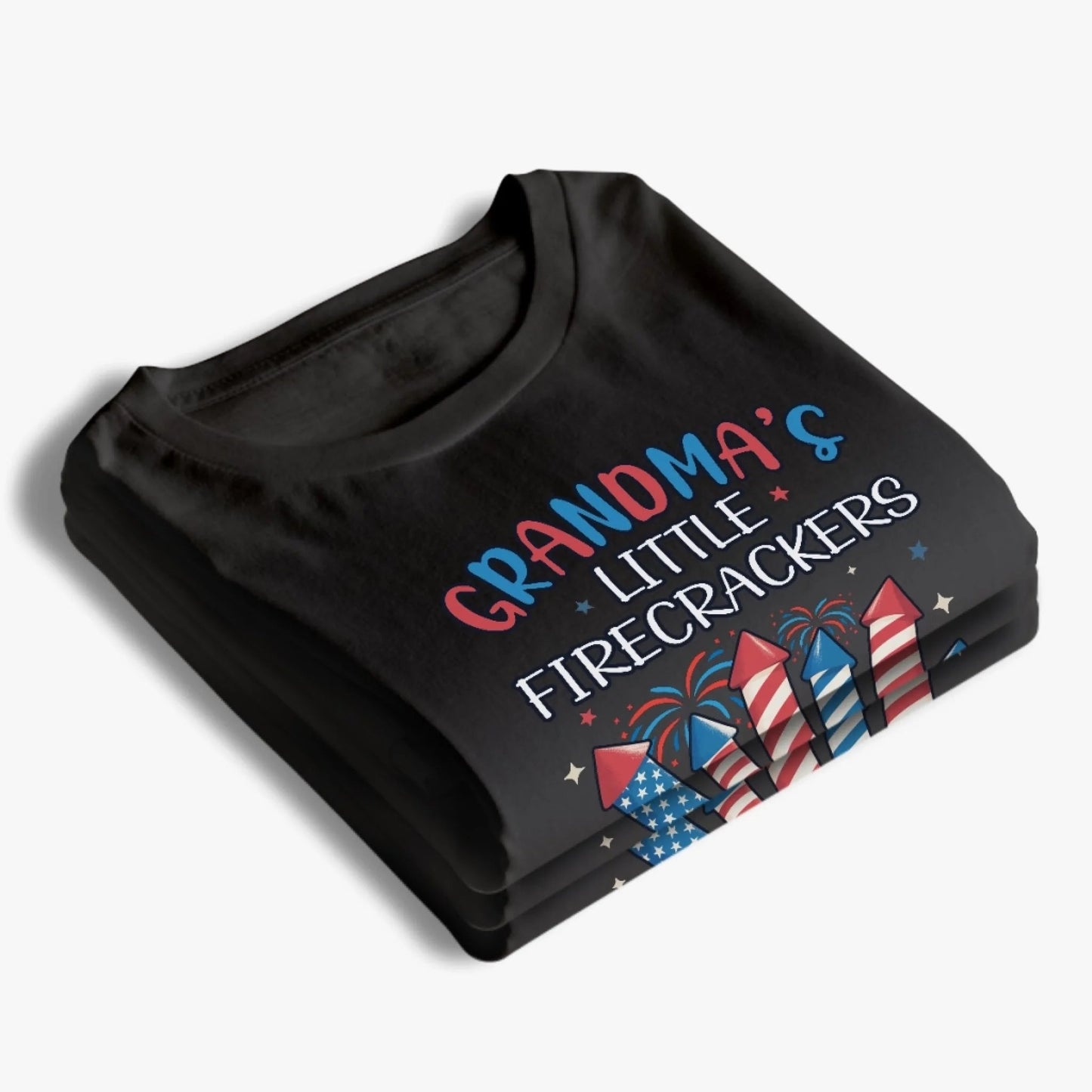 Little Firecracker Vibes - Family Personalized Custom Unisex T-shirt, Premium T-shirt, Hoodie - 4th Of July, Gift For Mom, Grandma