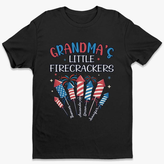 Little Firecracker Vibes - Family Personalized Custom Unisex T-shirt, Premium T-shirt, Hoodie - 4th Of July, Gift For Mom, Grandma