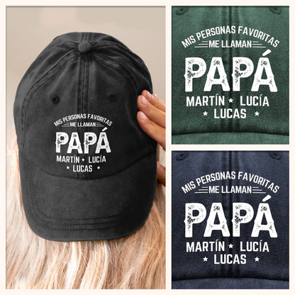 Gorra de Béisbol Personalizada de Mezclilla Vintage Lavada – Regalos de Cumpleaños Personalizados para Papá, Abuelo – La Paternidad Me Queda Bien