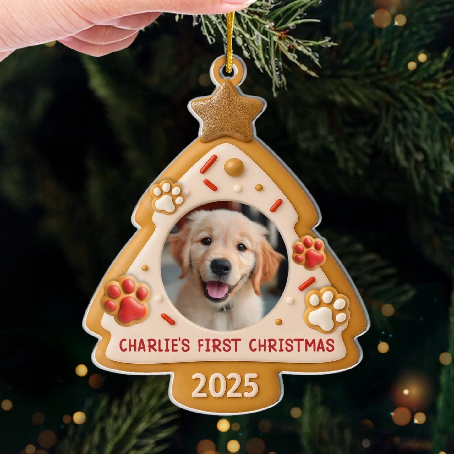 Custom Photo Acrylic Ornament - Personalized Christmas Birthday Gifts For Dog Cat Lovers, Dog Dad And Mom, Cat Owners - Santa, I’ve Been A Good Pup