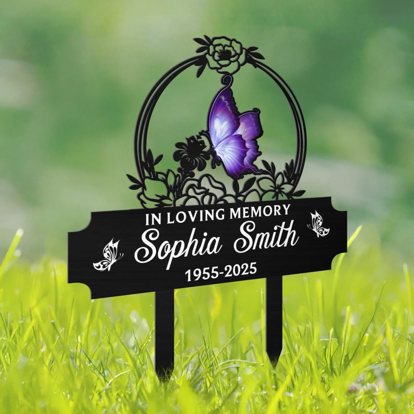 Custom Metal Garden Stake - Personalized Memorial Sympathy Gifts For Loss Of Mom, Dad - In Loving Memory
