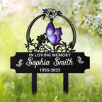 Custom Metal Garden Stake - Personalized Memorial Sympathy Gifts For Loss Of Mom, Dad - In Loving Memory