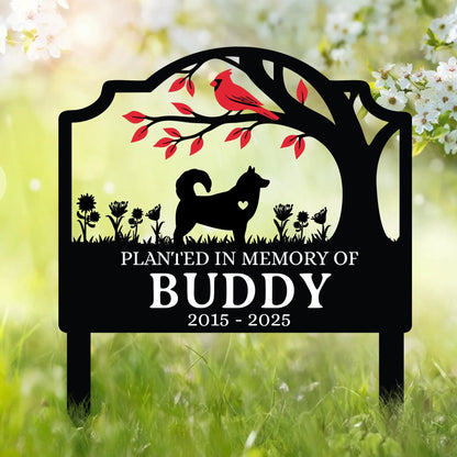 Custom Metal Garden Stake - Personalized Pet Memorial Sympathy Gifts For Dogs, Cats - Always Loved, Never Forgotten