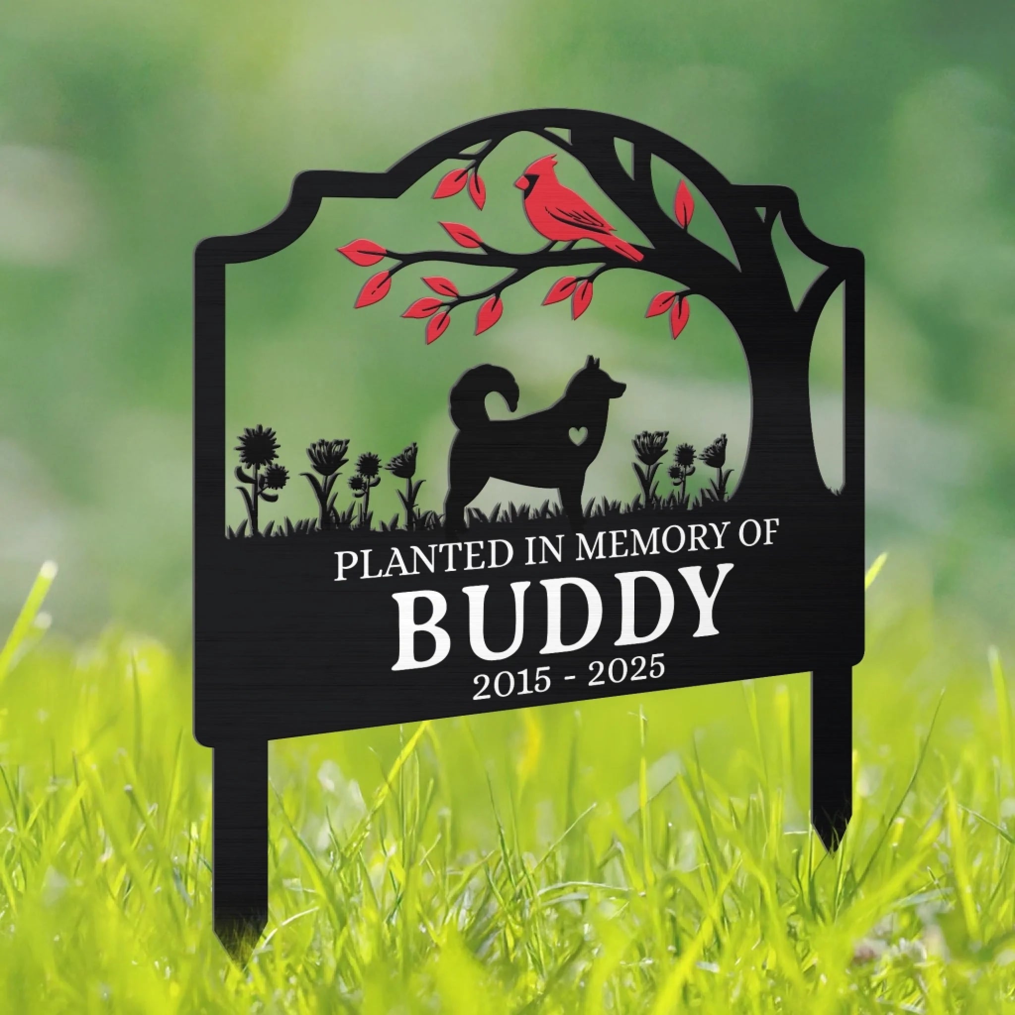 Custom Metal Garden Stake - Personalized Pet Memorial Sympathy Gifts For Dogs, Cats - Always Loved, Never Forgotten