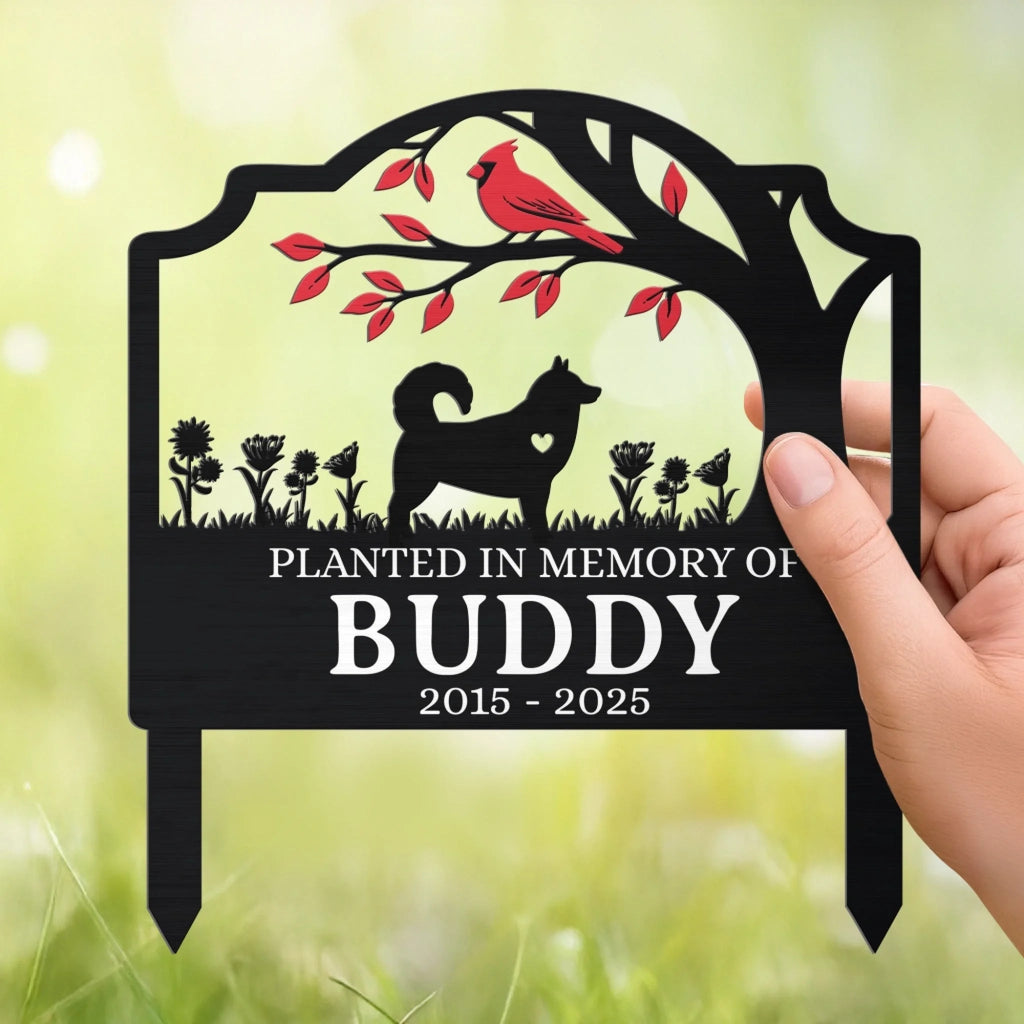 Custom Metal Garden Stake - Personalized Pet Memorial Sympathy Gifts For Dogs, Cats - Always Loved, Never Forgotten