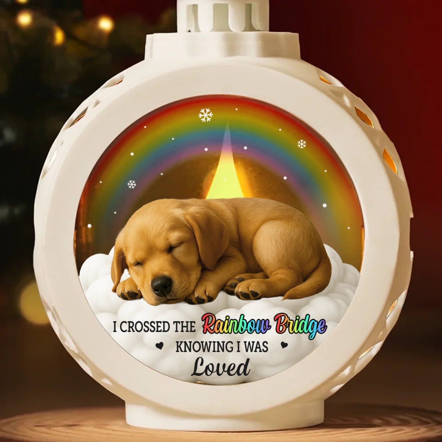 Custom Photo Candlelight Lantern Ornament - Personalized Pet Memorial Sympathy Gifts For Dogs, Cats - Until We Meet Again