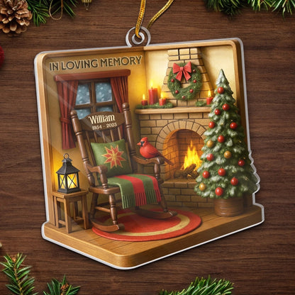 Custom Acrylic Ornament - Personalized Memorial Sympathy Gifts For Loss Of Mom, Dad - Never Truly Gone