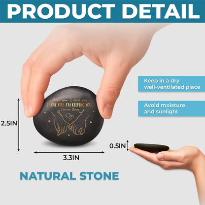 Custom Printed Rock - Personalized Anniversary Wedding Gifts For Husband And Wife, Him And Her - Hand In Hand, Come What May