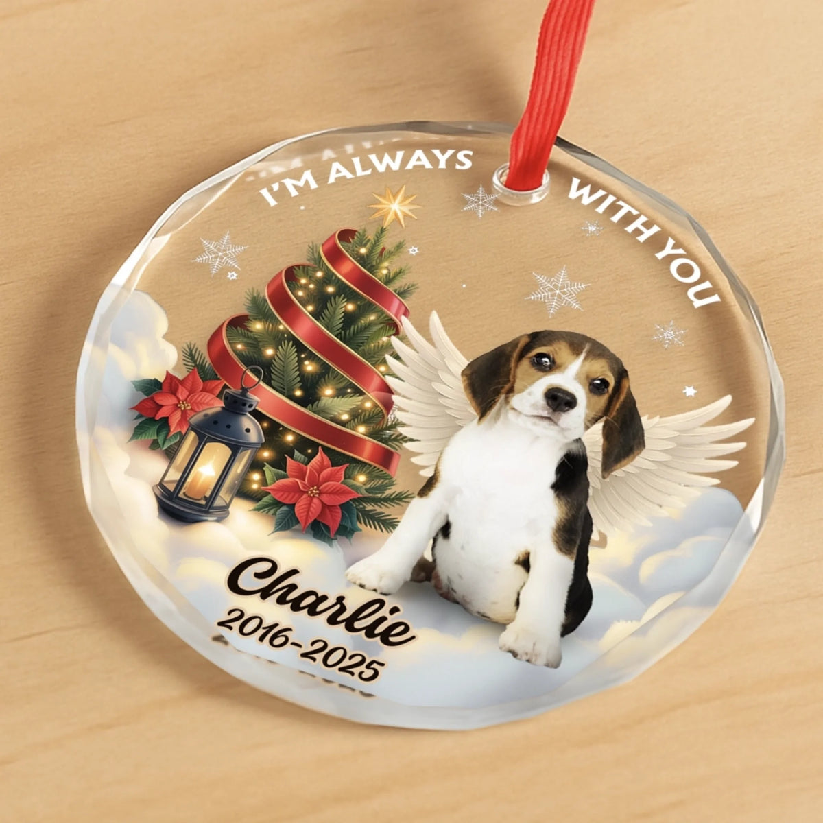 Forever By My Side - Personalized Acrylic Circle Ornament