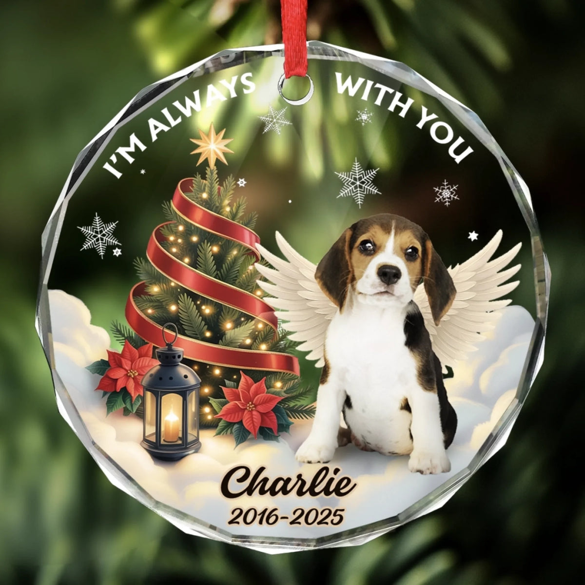 Forever By My Side - Personalized Acrylic Circle Ornament