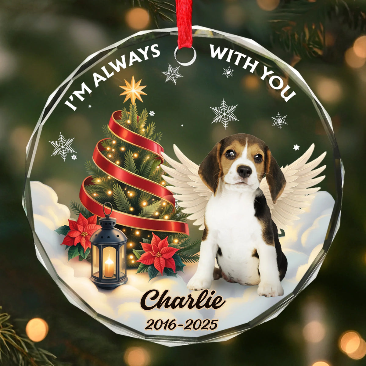 Forever By My Side - Personalized Acrylic Circle Ornament