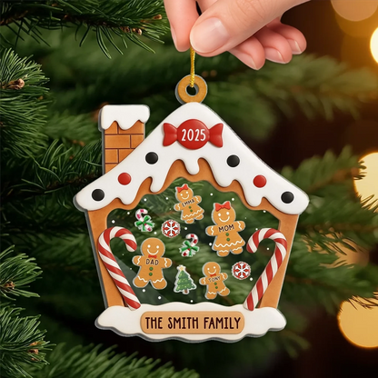 Custom Acrylic Ornament - Personalized Christmas Birthday Gifts For Mom, Dad, Kids - Our Cozy Little Christmas Cottage