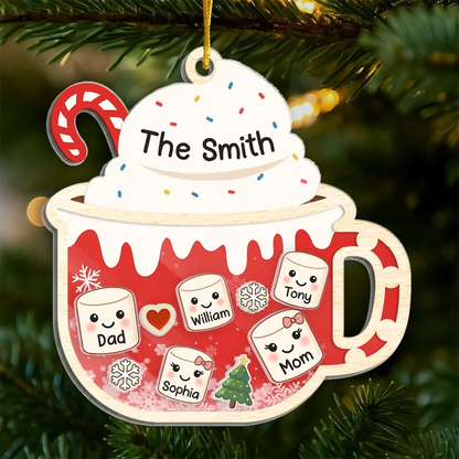 Custom Ornament - Personalized Christmas Birthday Gifts For Mom, Dad, Kids - Little Marshmallows, Big Love