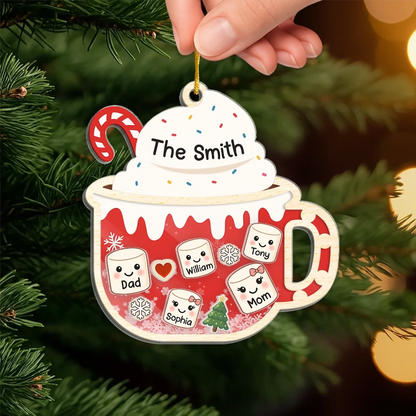 Custom Ornament - Personalized Christmas Birthday Gifts For Mom, Dad, Kids - Little Marshmallows, Big Love