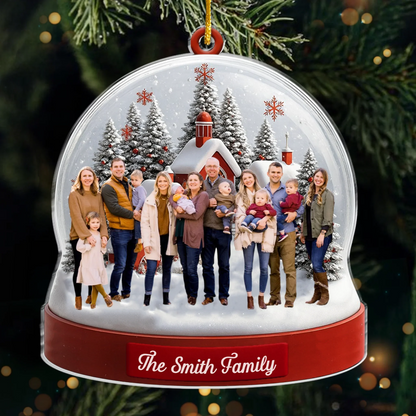 Custom Photo Acrylic Ornament - Personalized Christmas Birthday Gifts For Mom, Dad, Kids - Together Is The Best Place To Be