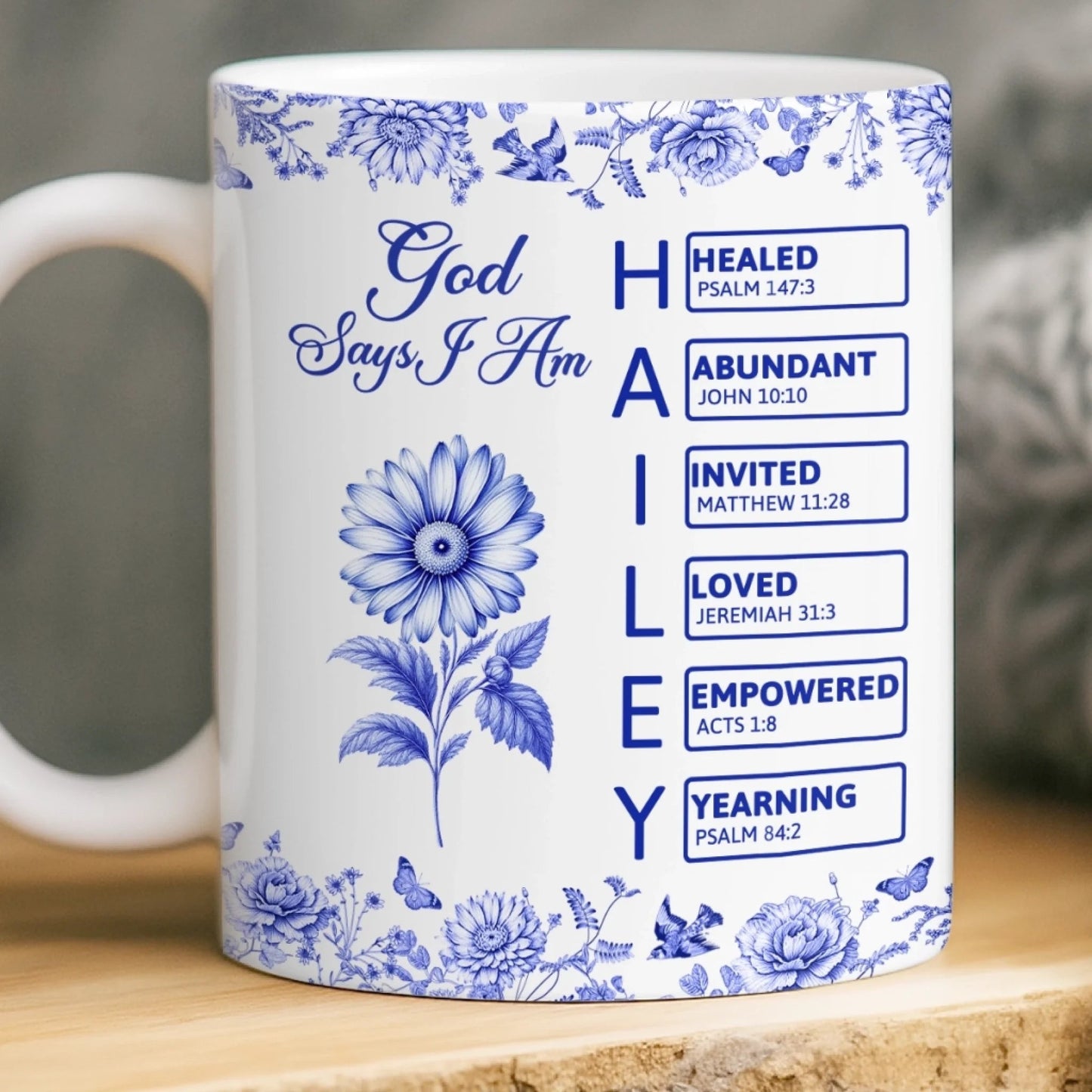 Custom Mug - Personalized Best Friend Birthday Gifts For Women, Besties, Sisters, BFF - God Says I Am Enough