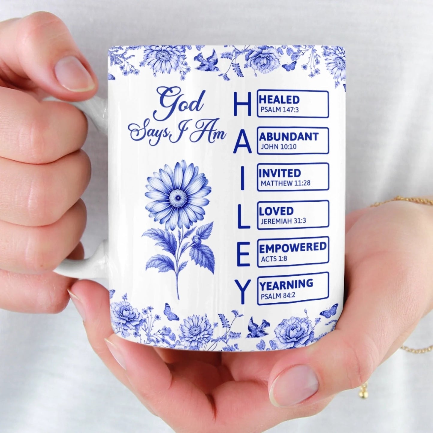 Custom Mug - Personalized Best Friend Birthday Gifts For Women, Besties, Sisters, BFF - God Says I Am Enough