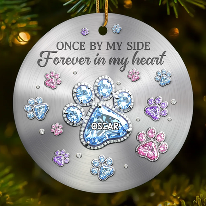 Custom Acrylic Ornament - Personalized Pet Christmas Memorial Sympathy Gifts For Dogs, Cats - Paws Of Love