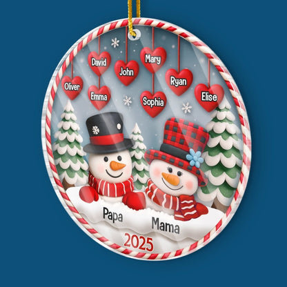 Custom Acrylic Ornament - Personalized Christmas Birthday Gifts For Mom, Dad, Grandma, Grandpa - Snow Much Love