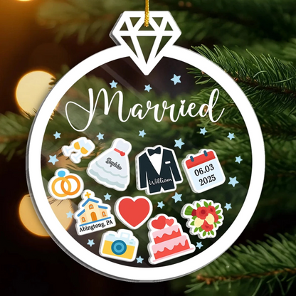 Our Forever Gift To Each Other - Personalized Acrylic Ornament