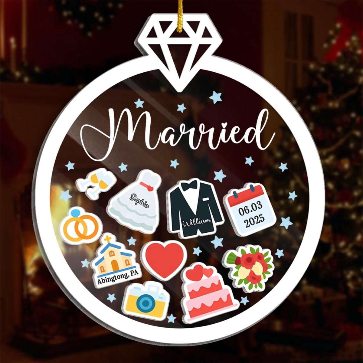 Our Forever Gift To Each Other - Personalized Acrylic Ornament