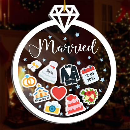 Our Forever Gift To Each Other - Personalized Acrylic Ornament