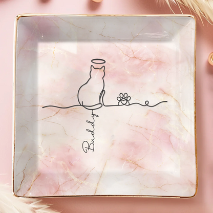 Custom Full-Print Jewelry Dish - Personalized Pet Memorial Sympathy Gifts For Cats - The Art Of Cats, The Heart Of Home