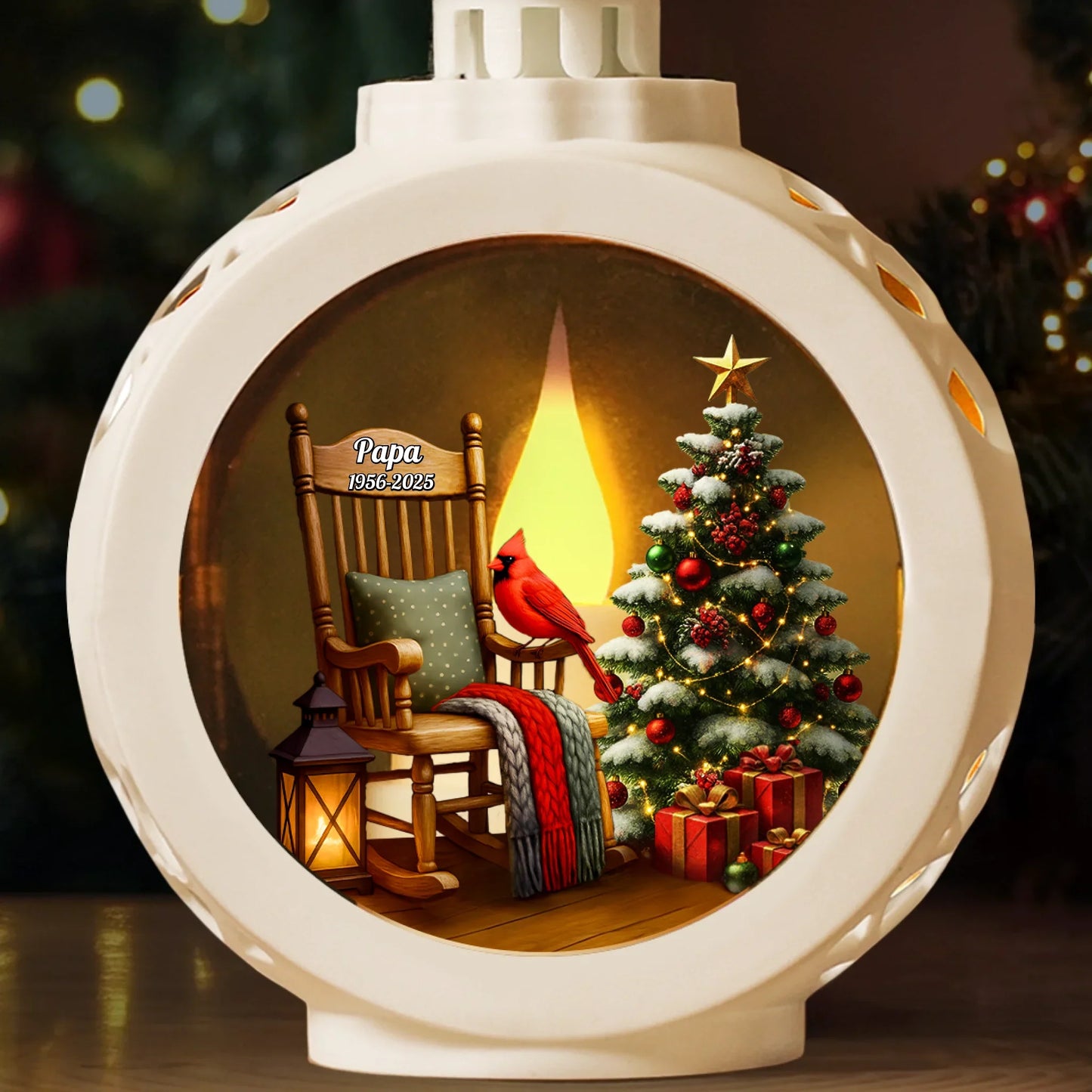 Custom Candlelight Lantern Ornament - Personalized Christmas Memorial Sympathy Gifts For Loss Of Mom, Dad - In Memory Of A Life