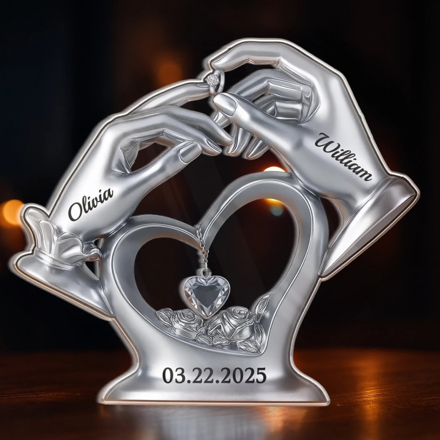 Anniversary Wedding Gifts For Husband And Wife, Him And Her - Love’s Perfect Match - Personalized Acrylic Plaque