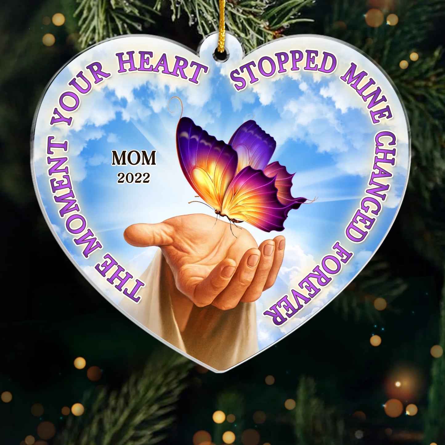 Custom Acrylic Ornament - Personalized Memorial Sympathy Gifts For Loss Of Mom, Dad - Your Legacy Lives Within Us