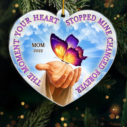 Custom Acrylic Ornament - Personalized Memorial Sympathy Gifts For Loss Of Mom, Dad - Your Legacy Lives Within Us
