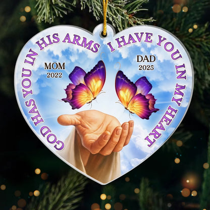 Custom Acrylic Ornament - Personalized Memorial Sympathy Gifts For Loss Of Mom, Dad - Your Legacy Lives Within Us