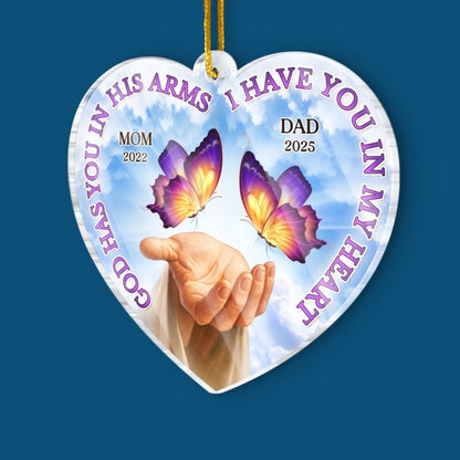 Custom Acrylic Ornament - Personalized Memorial Sympathy Gifts For Loss Of Mom, Dad - Your Legacy Lives Within Us