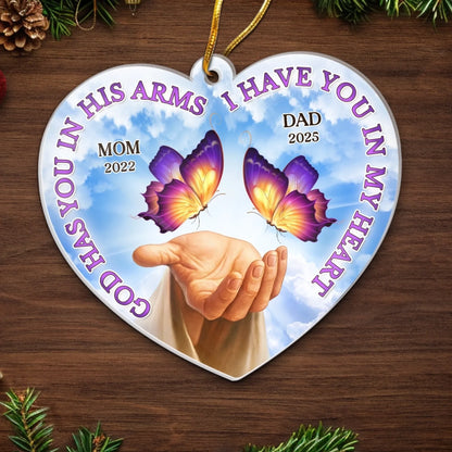 Custom Acrylic Ornament - Personalized Memorial Sympathy Gifts For Loss Of Mom, Dad - Your Legacy Lives Within Us