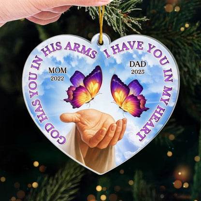 Custom Acrylic Ornament - Personalized Memorial Sympathy Gifts For Loss Of Mom, Dad - Your Legacy Lives Within Us
