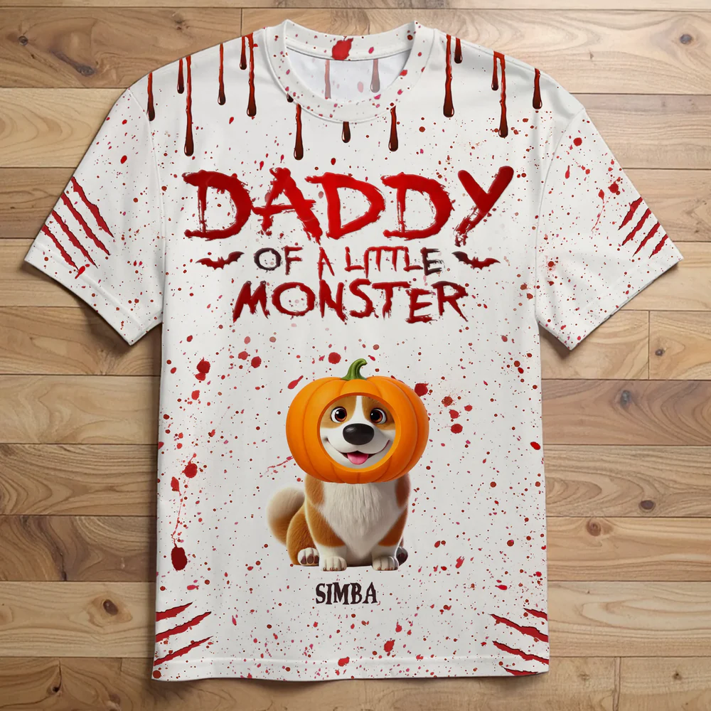 Custom Unisex T-shirt - Personalized Halloween Birthday Gifts For Dog Lovers, Dog Dad And Mom - Mommy Daddy Of Little Monsters