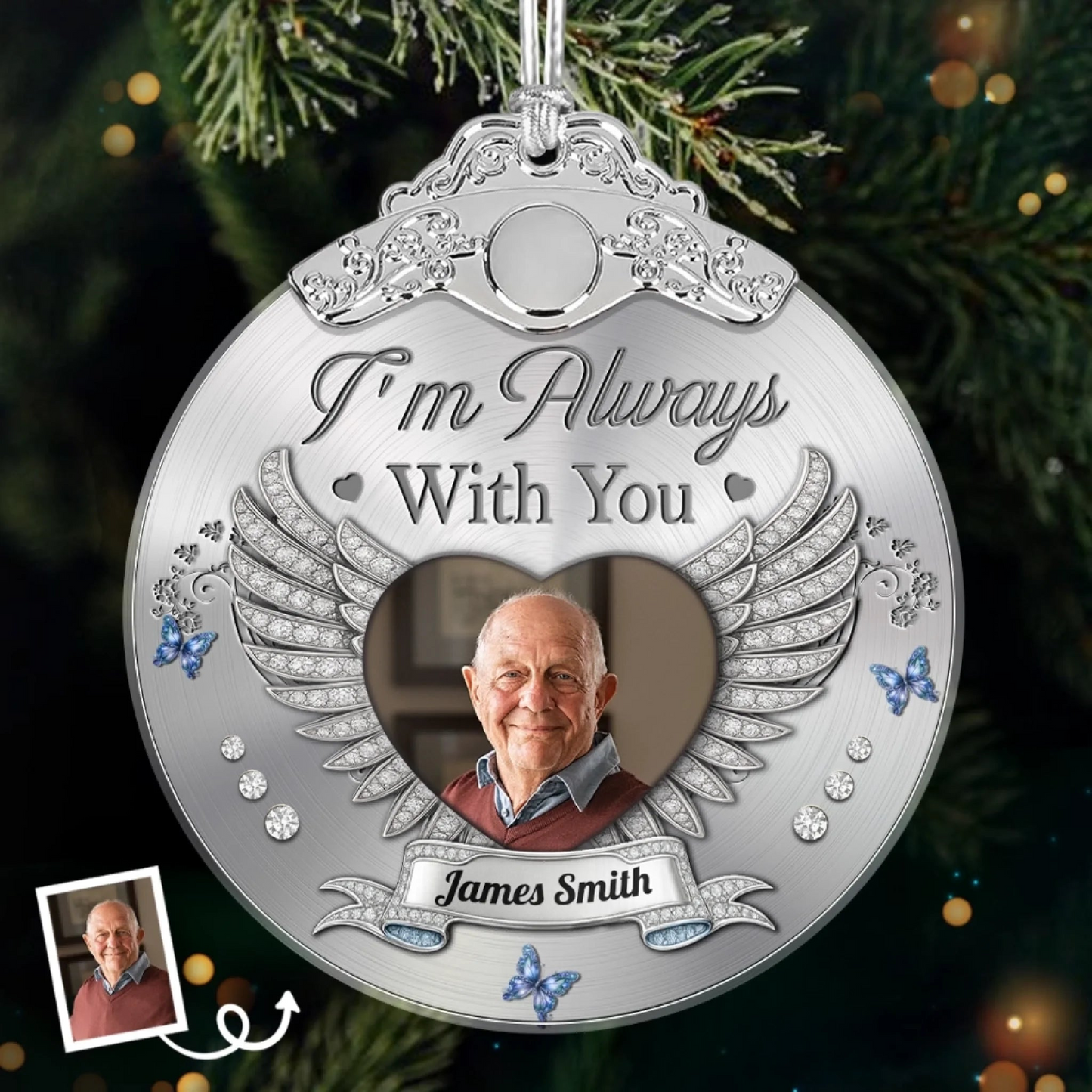 Memorial Sympathy Gifts For Loss Of Mom, Dad - A Life That Shines On - Personalized Acrylic Ornament
