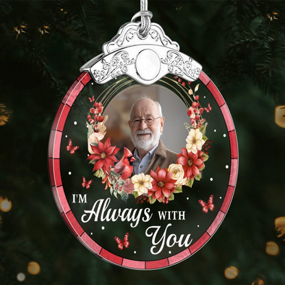 Custom Photo Acrylic Ornament - Personalized Christmas Memorial Sympathy Gifts For Loss Of Mom, Dad - Cherished Memories Live Within Us